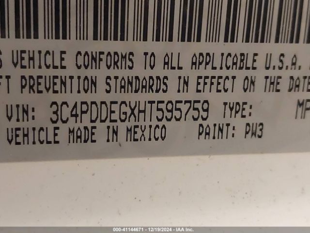 3C4PDDEGXHT595759 Dodge Journey Gt Awd