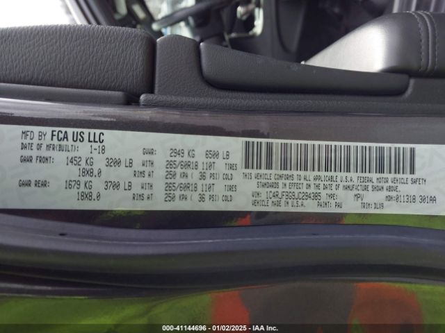 1C4RJFBG9JC294385 Jeep Grand Cherokee Limited 4x4