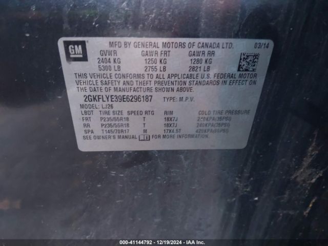2GKFLYE39E6296187 GMC Terrain Slt-2