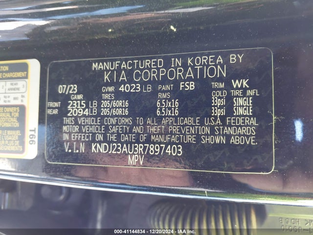 KIA SOUL S 2024 KNDJ23AU3R7897403 Image 9