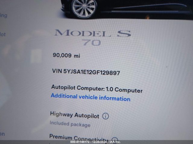 5YJSA1E12GF129897 Tesla Model S 60/70/75/85