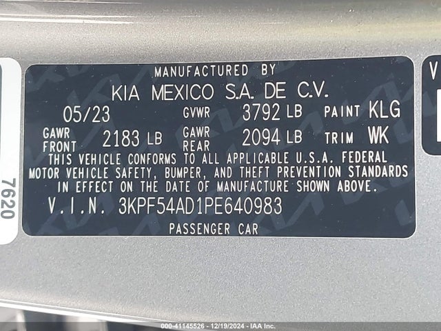 KIA Forte Gt-line 2023 3KPF54AD1PE640983 Image 9