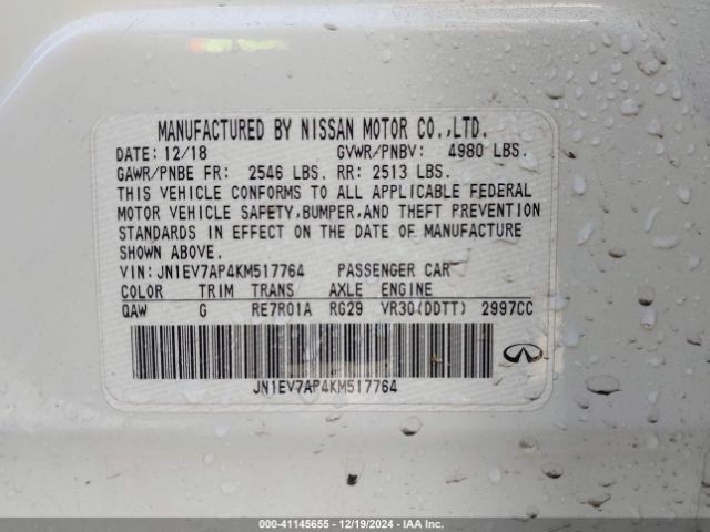 JN1EV7AP4KM517764 Infiniti Q50 3.0t Luxe