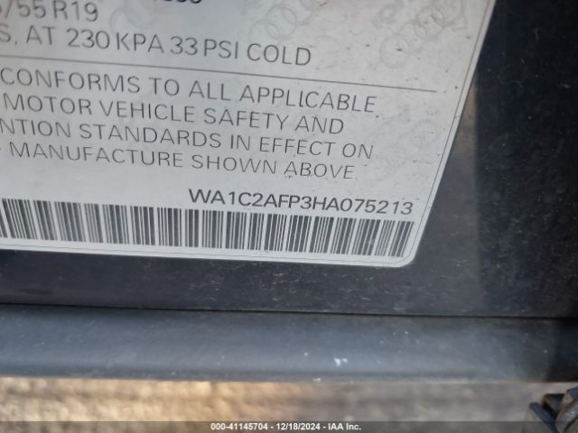 WA1C2AFP3HA075213 Audi Q5 2.0t Premium