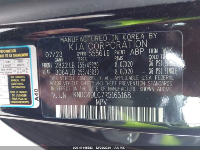 KNDC4DLC7R5165168 KIA Ev6 Gt-line