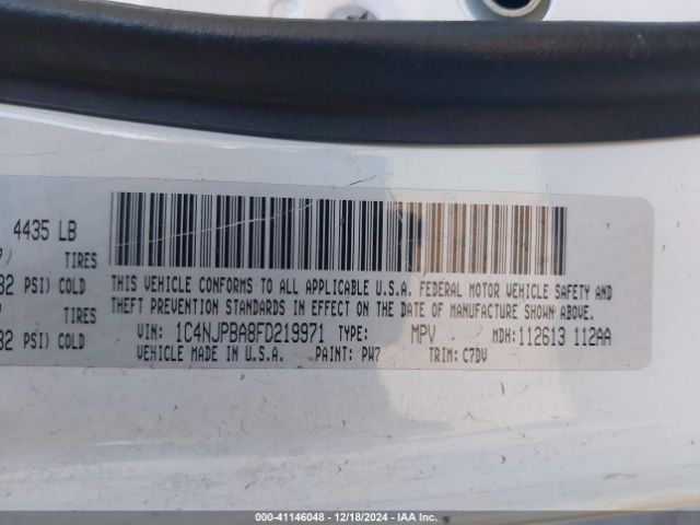 1C4NJPBA8FD219971 Jeep Patriot Altitude Edition