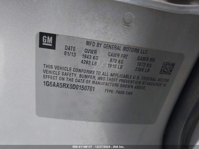 2013 CADILLAC ATS 1G6AA5RX0D0150701 Photo 8