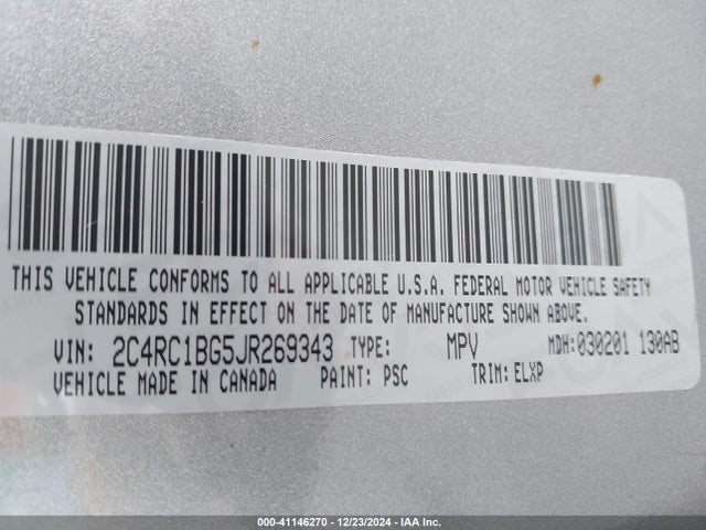 Chrysler Pacifica Touring L 2018 2C4RC1BG5JR269343 Image 9