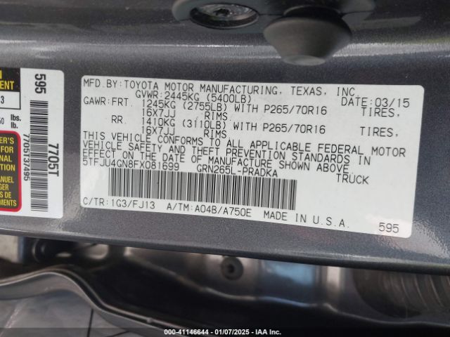 5TFJU4GN8FX081699 Toyota Tacoma Double Cab Prerunner