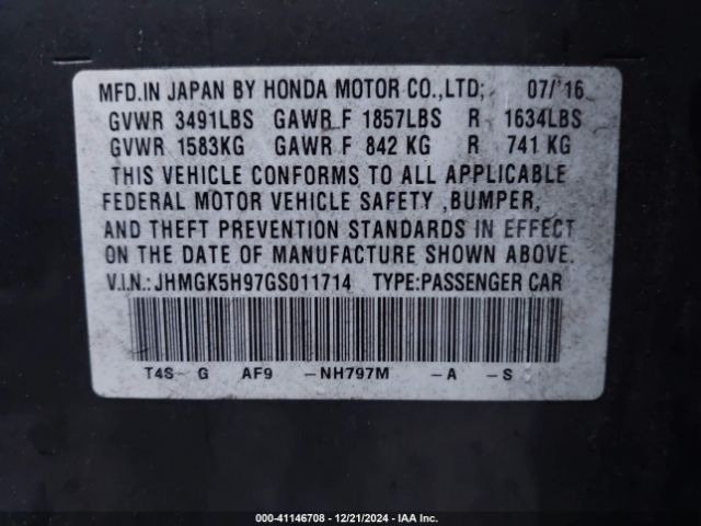 JHMGK5H97GS011714 Honda Fit Ex-l