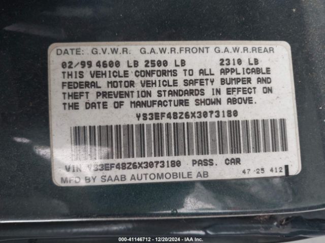 1999 SAAB 9-5 YS3EF48Z6X3073180 Photo 8