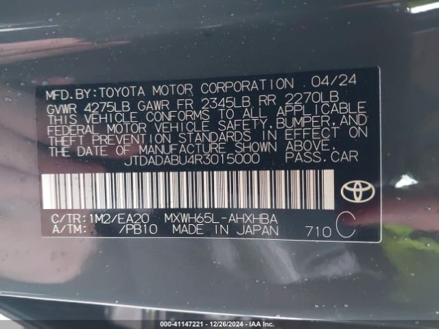 JTDADABU4R3015000 Toyota Prius Limited Awd-e