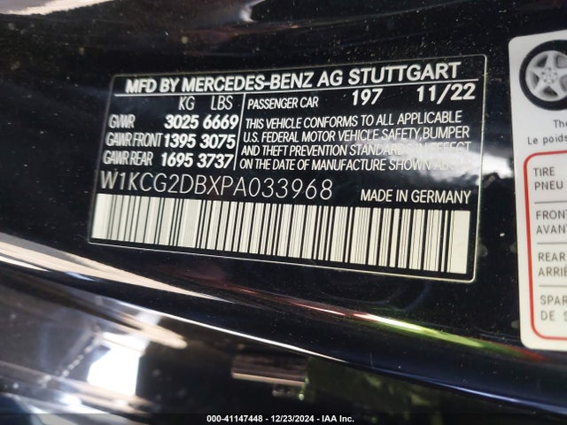 W1KCG2DBXPA033968 Mercedes-Benz Eqs 450+ Sedan