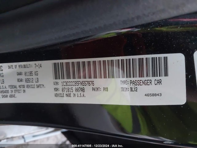 Chrysler 200 C 2015 1C3CCCCB5FN557876 Image 9