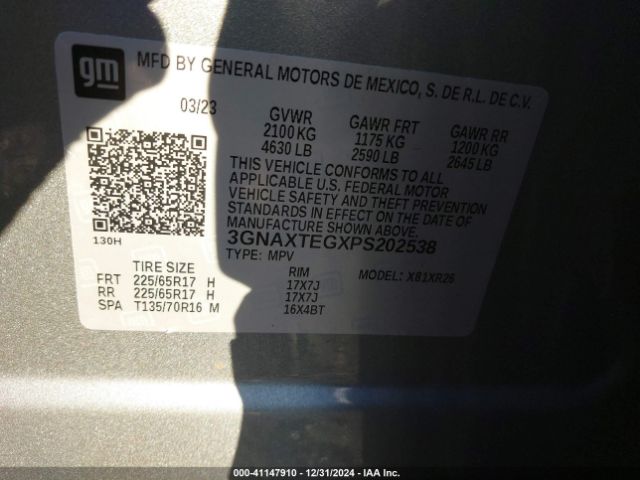 3GNAXTEGXPS202538 Chevrolet Equinox Awd 2fl
