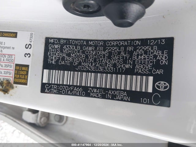 Toyota Prius V Two 2014 JTDZN3EU3E3331117 Image 9
