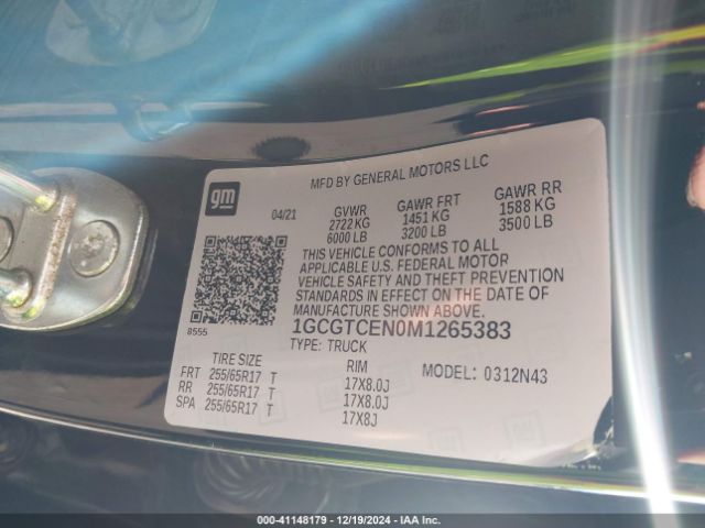 1GCGTCEN0M1265383 Chevrolet Colorado 4wd  Short Box Lt