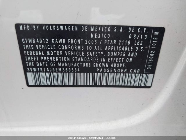 3VW1K7AJ9EM369584 Volkswagen Jetta 2.0l S