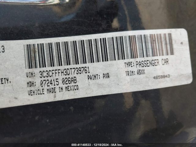 2013 FIAT 500 3C3CFFFH3DT739761 Photo 8