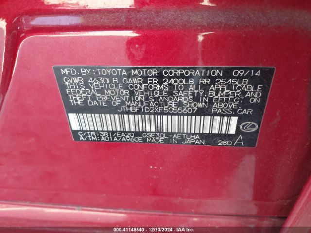 JTHBF1D2XF5055607 Lexus IS 250
