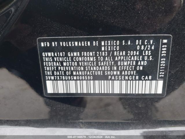 3VW7X7BU9SM006590 Volkswagen Jetta 1.5t Se