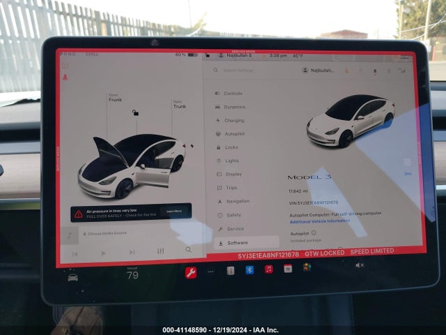 2022 TESLA MODEL 3 5YJ3E1EA8NF121678 Photo 6