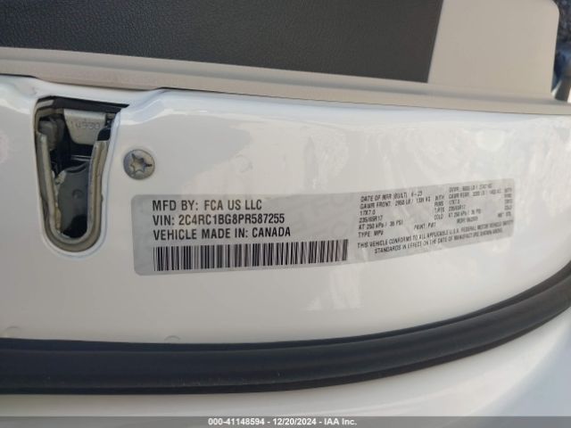 2C4RC1BG8PR587255 Chrysler Pacifica Touring L