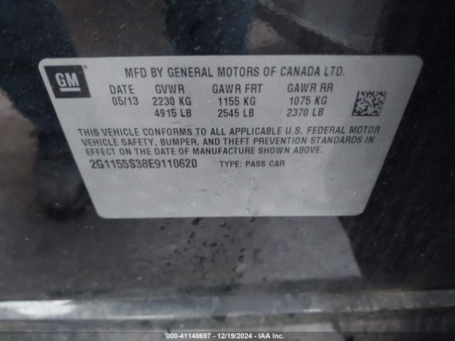 2G1155S38E9110620 Chevrolet IMPALA 2LZ