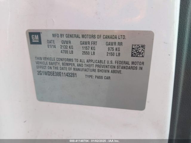 2G1WD5E38E1143281 Chevrolet IMPALA LIMITED POLICE