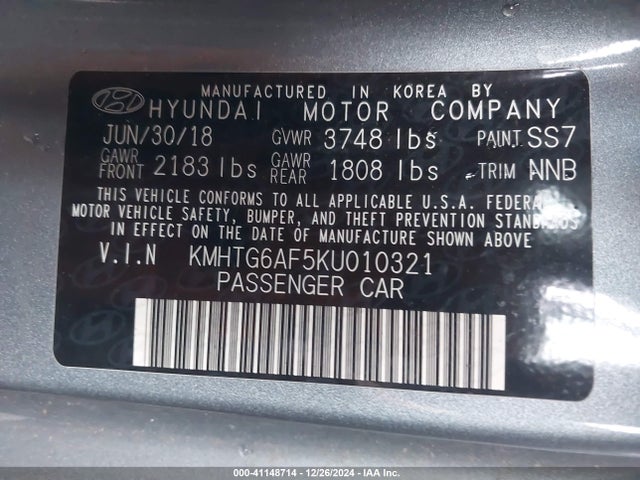 Hyundai Veloster 2.0 2019 KMHTG6AF5KU010321 Image 9