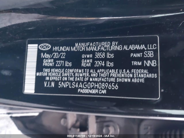 Hyundai ELANTRA SEL 2023 5NPLS4AG0PH089656 Image 9
