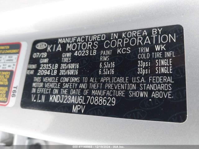 KNDJ23AU6L7088629 KIA SOUL LX