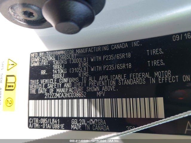 Lexus RX 350 2017 2T2ZZMCA3HC038652 Image 9