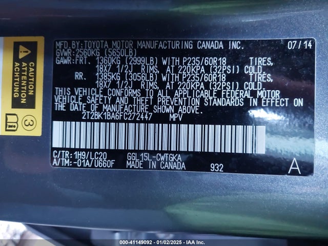 Lexus RX 350 2015 2T2BK1BA6FC272447 Image 9