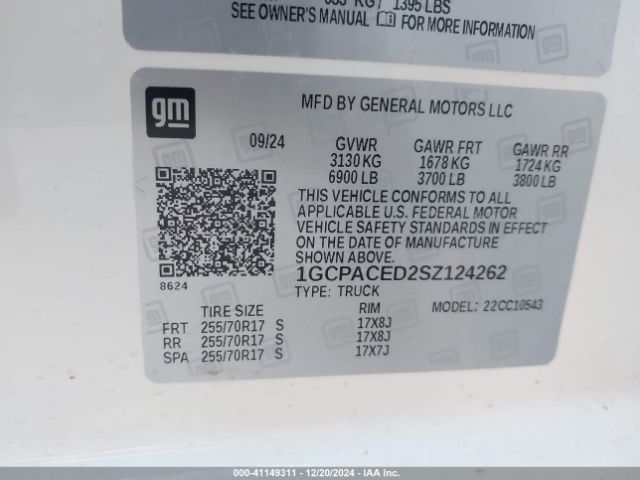 1GCPACED2SZ124262 Chevrolet Silverado 1500 2wd  Short Bed Lt