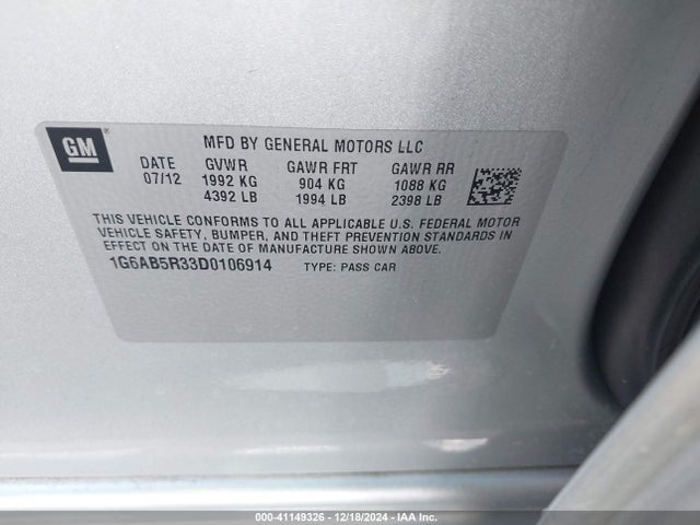 2013 CADILLAC ATS 1G6AB5R33D0106914 Photo 8