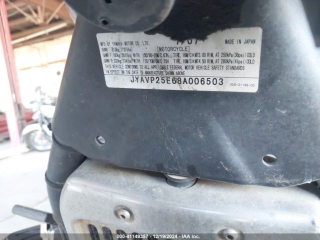 2008 YAMAHA XVS1300 JYAVP25E68A006503 Photo 9