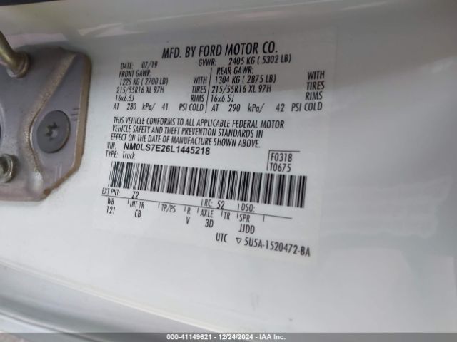 NM0LS7E26L1445218 Ford Transit Connect Xl Cargo Van