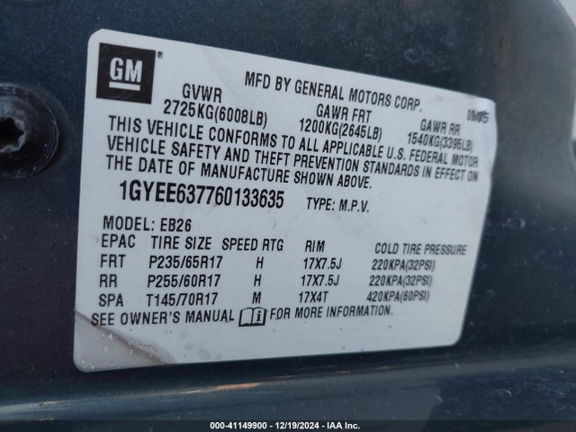 2006 CADILLAC SRX 1GYEE637760133635 Photo 8