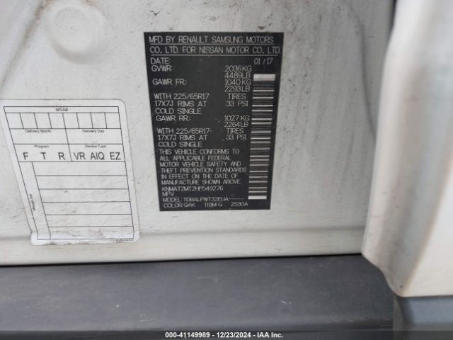 KNMAT2MT2HP549276 Nissan ROGUE S