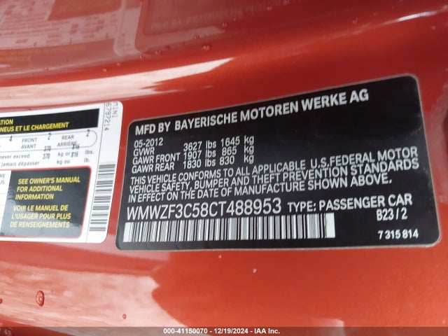 2012 MINI COOPER CLUBMAN WMWZF3C58CT488953 Photo 8