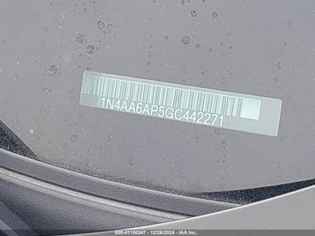 1N4AA6AP5GC442271 Nissan Maxima 3.5 Platinum/3.5 S/3.5 Sl/3.5 Sr/3.5 Sv
