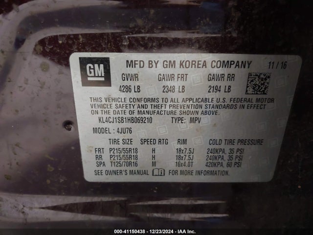 Buick Encore 2017 KL4CJ1SB1HB069210 Image 9