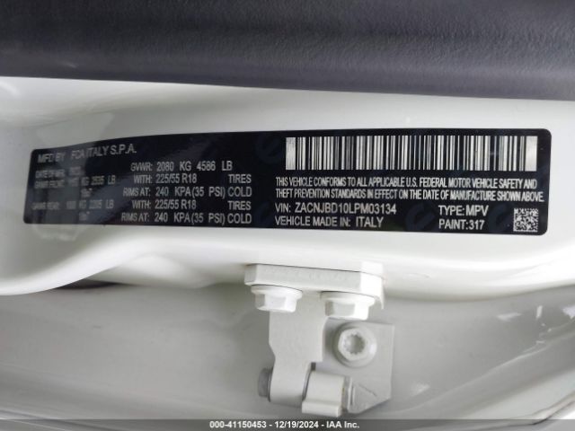 2020 JEEP RENEGADE ZACNJBD10LPM03134 Photo 8