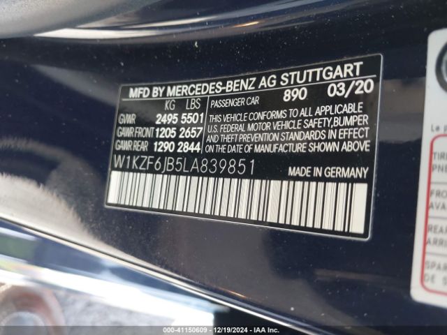 W1KZF6JB5LA839851 Mercedes-Benz E 450 4matic