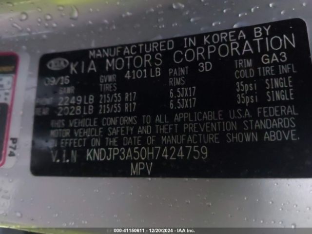 KNDJP3A50H7424759 KIA SOUL +