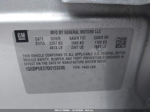 2013 CADILLAC CTS 1G6DP5E37D0153206 Photo 8