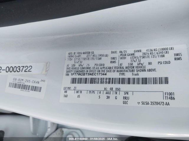 Ford F-250 Xl 2022 1FT7W2BT5NEC17344 Image 9