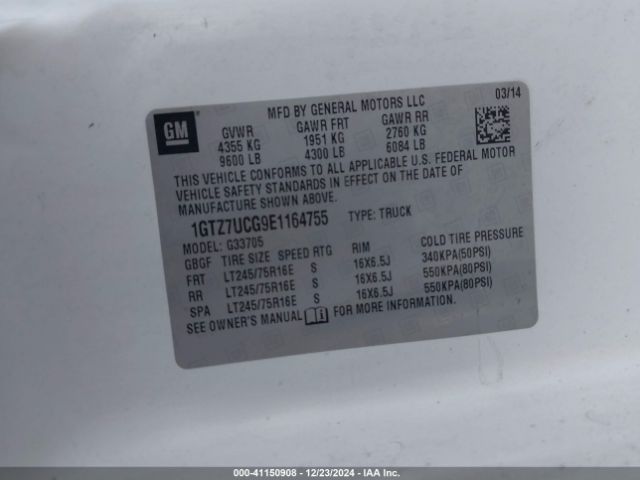 2014 GMC SAVANA 3500 1GTZ7UCG9E1164755 Photo 8