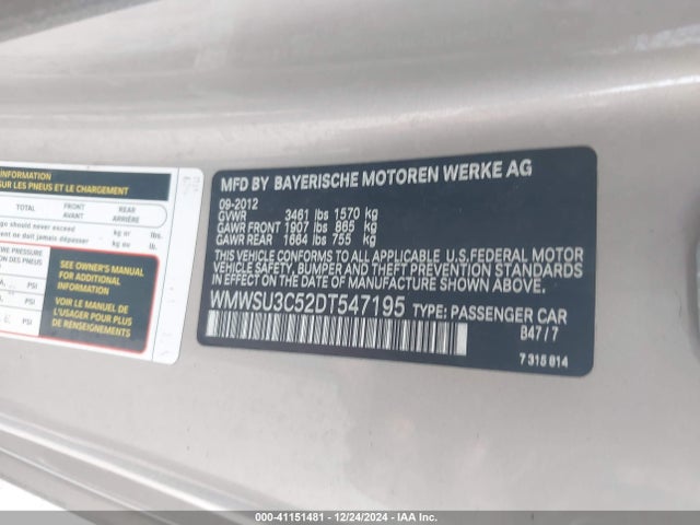 2013 MINI HARDTOP WMWSU3C52DT547195 Photo 8